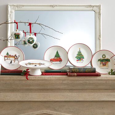 Kit Kemp Doodles Christmas 4 Cake Plates